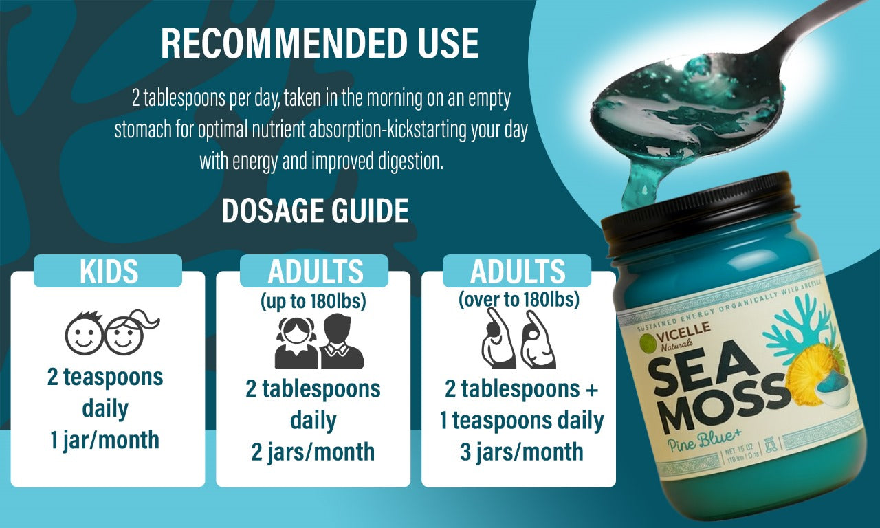 Pine Blue+ Sea Moss Gel