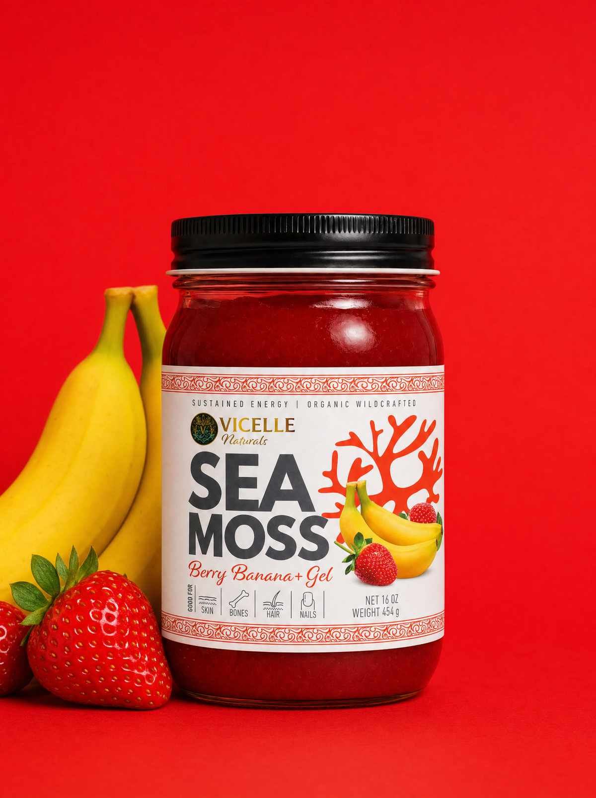 Berry Banana+ Sea Moss Gel | Digestive Wellness Blend – Vicelle